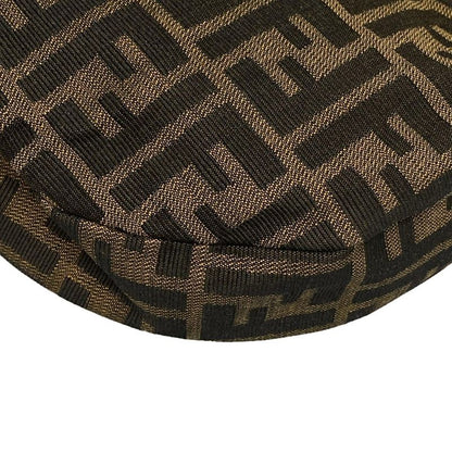 Fendi Shoulder Bag Zucca Pattern 16321 Brown X Black X Dark Brown Leather