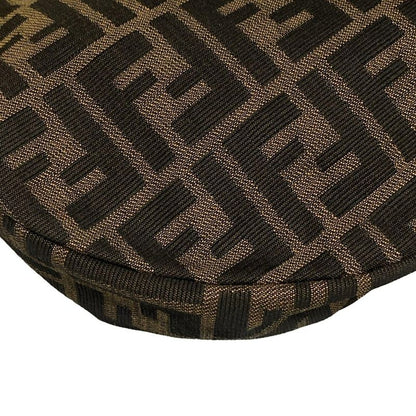 Fendi Shoulder Bag Zucca Pattern 16321 Brown X Black X Dark Brown Leather