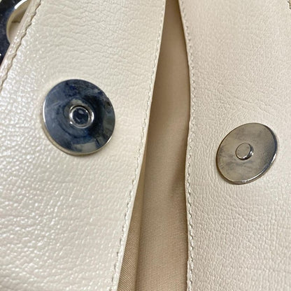 Dior/christian Dior Tote Bag Flower/trotter Ivory And Brown Cotton Leather