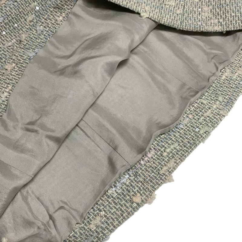 Chanel Skirt Suit Size 38 M Ladies P29904/p30118 Light Blue/ivory/multi