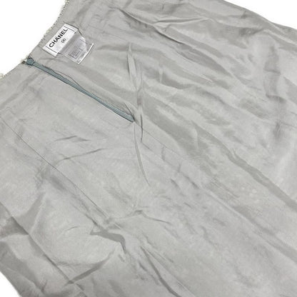 Chanel Skirt Suit Size 38 M Ladies P29904/p30118 Light Blue/ivory/multi