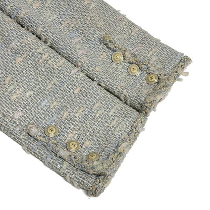 Chanel Skirt Suit Size 38 M Ladies P29904/p30118 Light Blue/ivory/multi