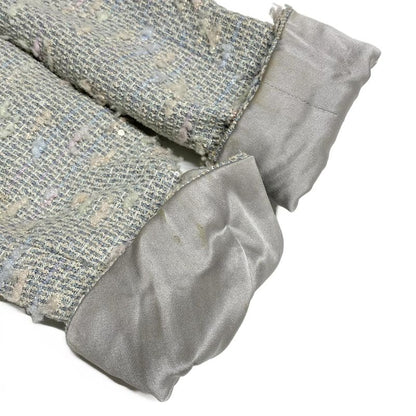 Chanel Skirt Suit Size 38 M Ladies P29904/p30118 Light Blue/ivory/multi