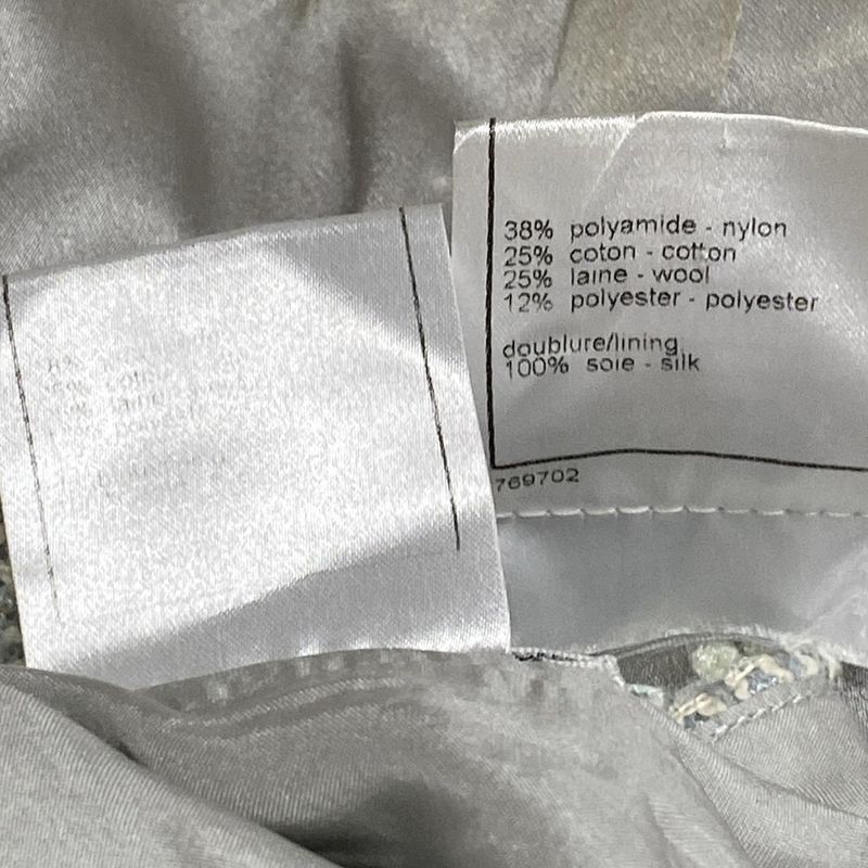 Chanel Skirt Suit Size 38 M Ladies P29904/p30118 Light Blue/ivory/multi