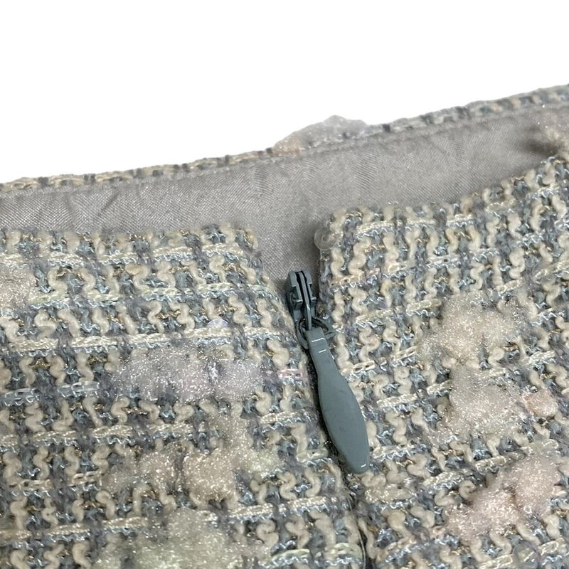 Chanel Skirt Suit Size 38 M Ladies P29904/p30118 Light Blue/ivory/multi