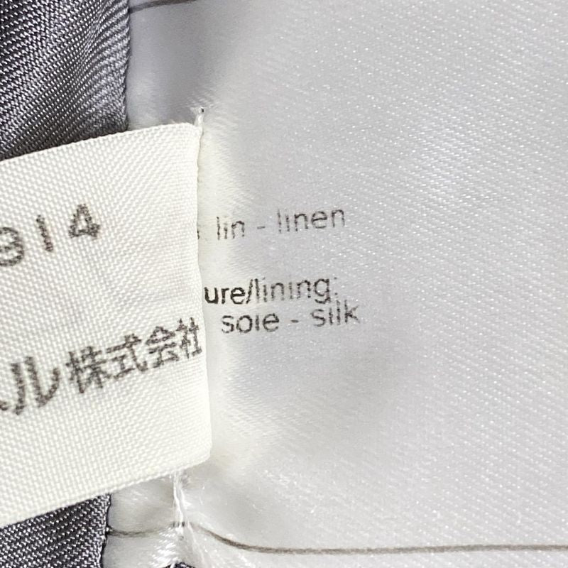 Chanel Jacket Size 38 M Women's P11161 Gray Double Linen