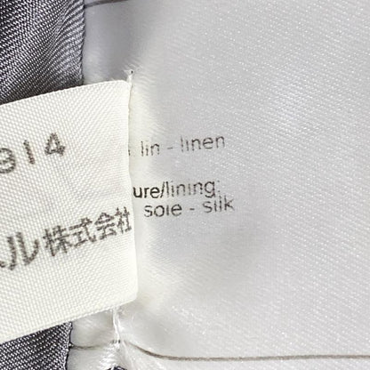 Chanel Jacket Size 38 M Women's P11161 Gray Double Linen