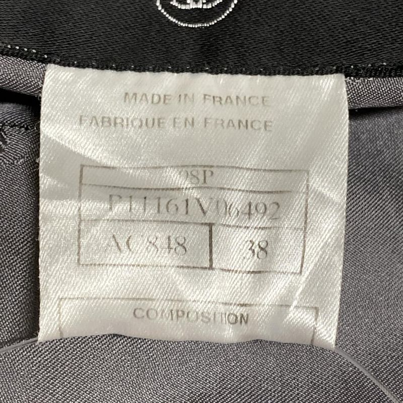 Chanel Jacket Size 38 M Women's P11161 Gray Double Linen