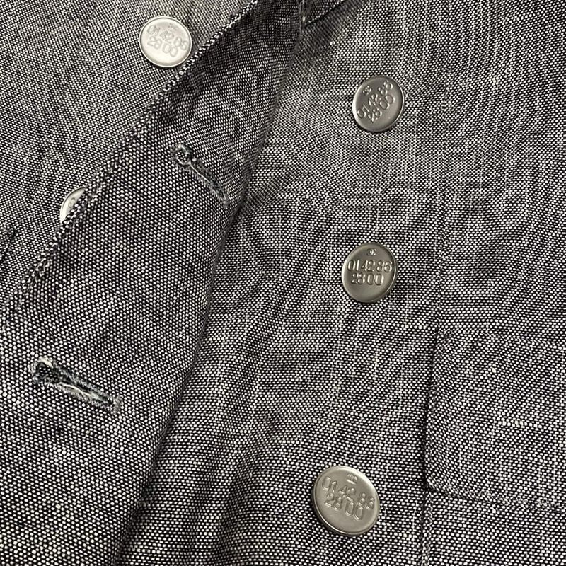 Chanel Jacket Size 38 M Women's P11161 Gray Double Linen