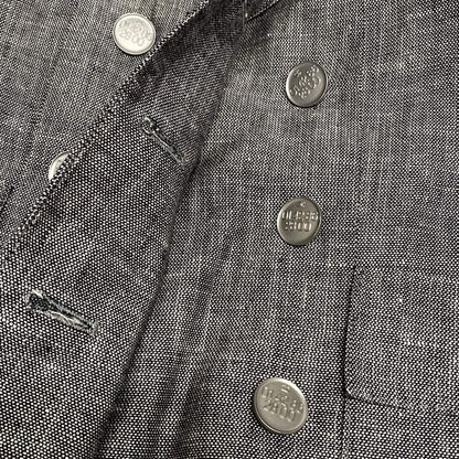 Chanel Jacket Size 38 M Women's P11161 Gray Double Linen