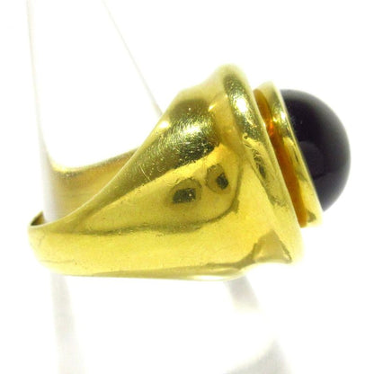 Tiffany & Co Ring - 18K Yellow Gold X Black Cabochon / 1985