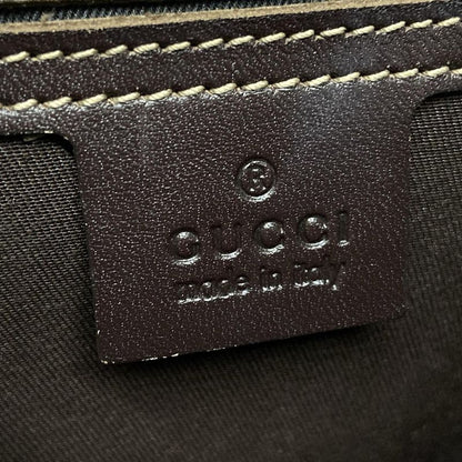 Gucci Shoulder Bag GG Plus GG Supreme 233268 Beige X Ebony X Dark Brown Leather