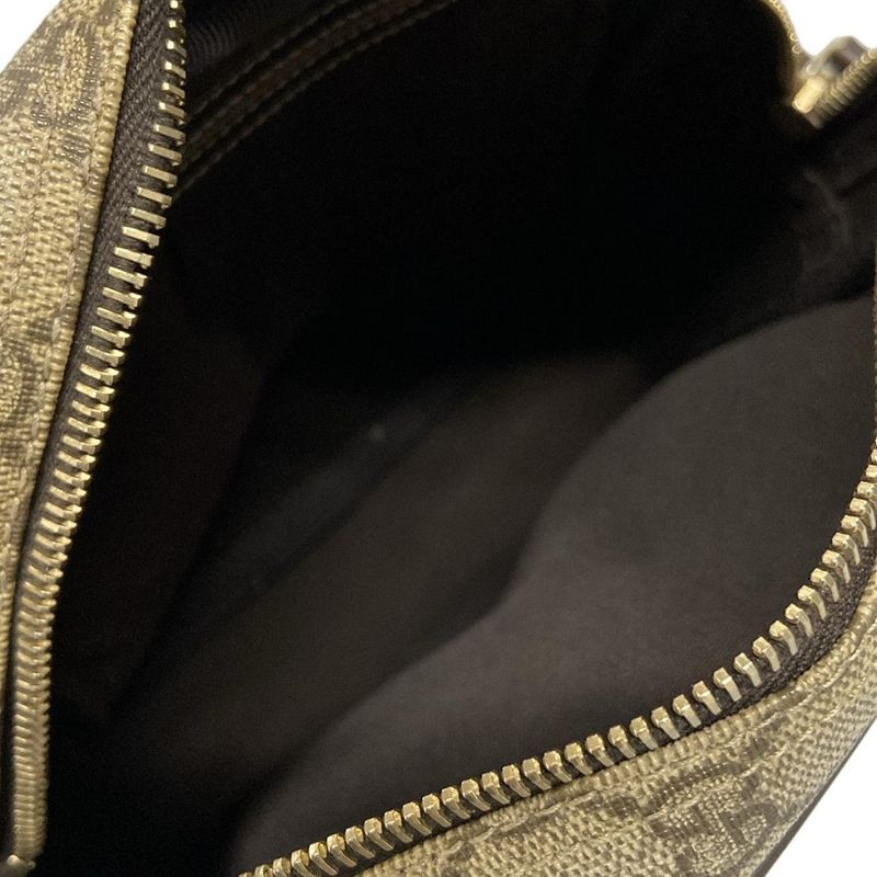 Gucci Shoulder Bag GG Plus GG Supreme 233268 Beige X Ebony X Dark Brown Leather