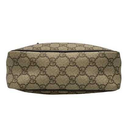 Gucci Shoulder Bag GG Plus GG Supreme 233268 Beige X Ebony X Dark Brown Leather