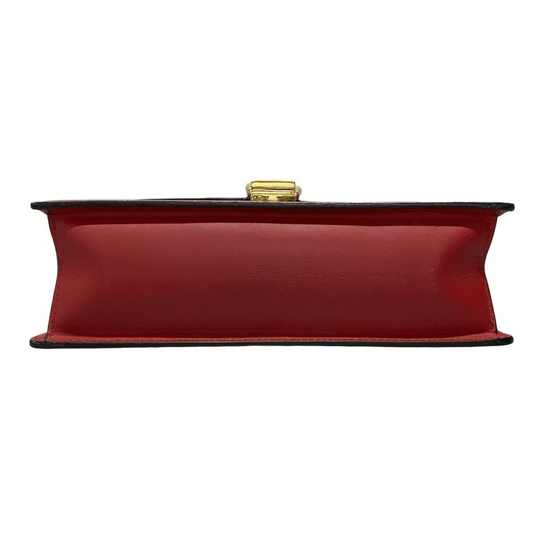 Gucci Shoulder Bag Sylvie 421882 Red Leather