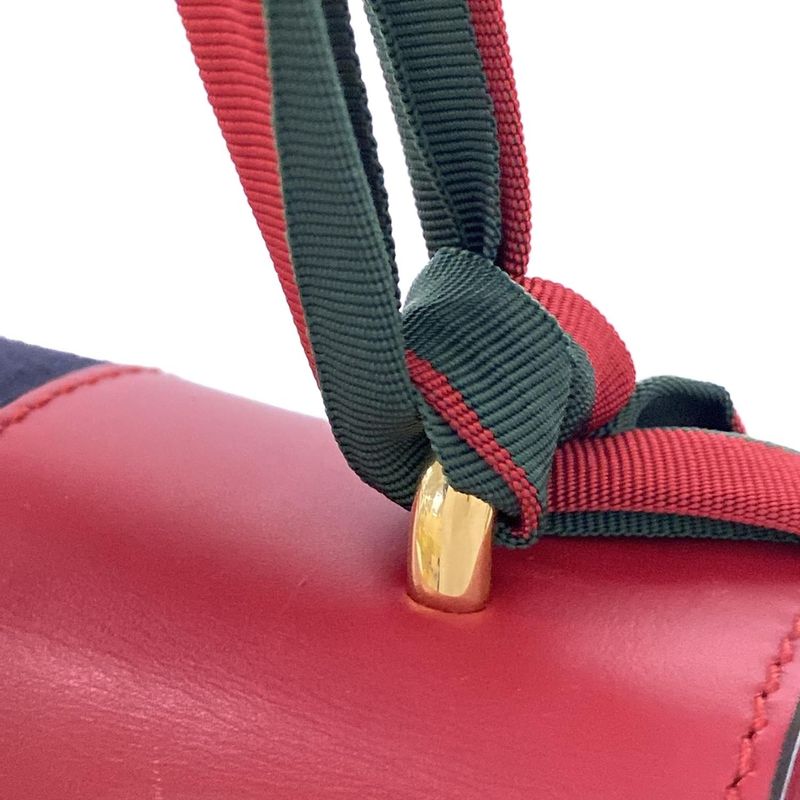 Gucci Shoulder Bag Sylvie 421882 Red Leather