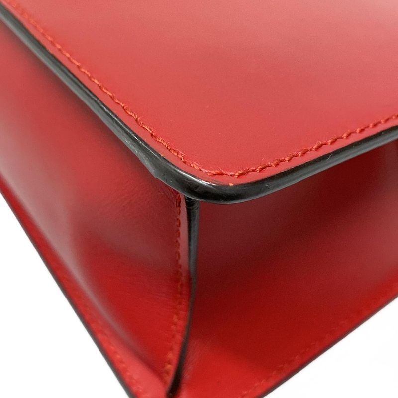 Gucci Shoulder Bag Sylvie 421882 Red Leather