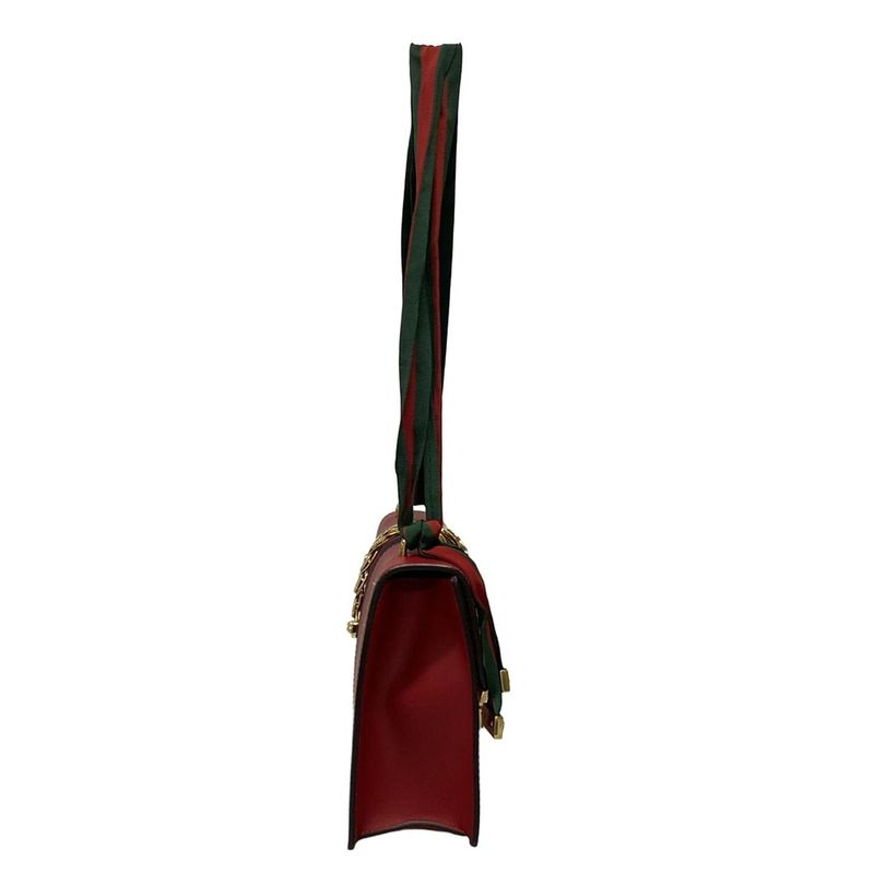 Gucci Shoulder Bag Sylvie 421882 Red Leather