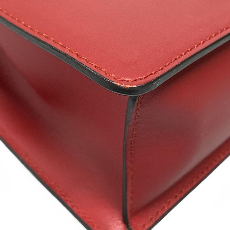 Gucci Shoulder Bag Sylvie 421882 Red Leather