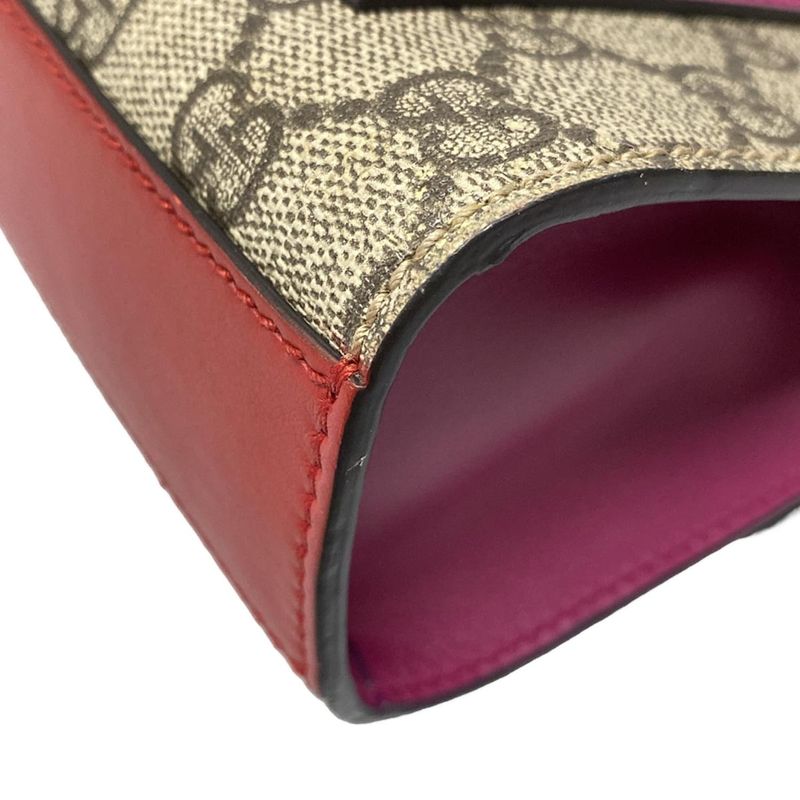 Gucci Shoulder Bag Padlock Small/gg Supreme 409487 Beige X Ebony X Multi Chain