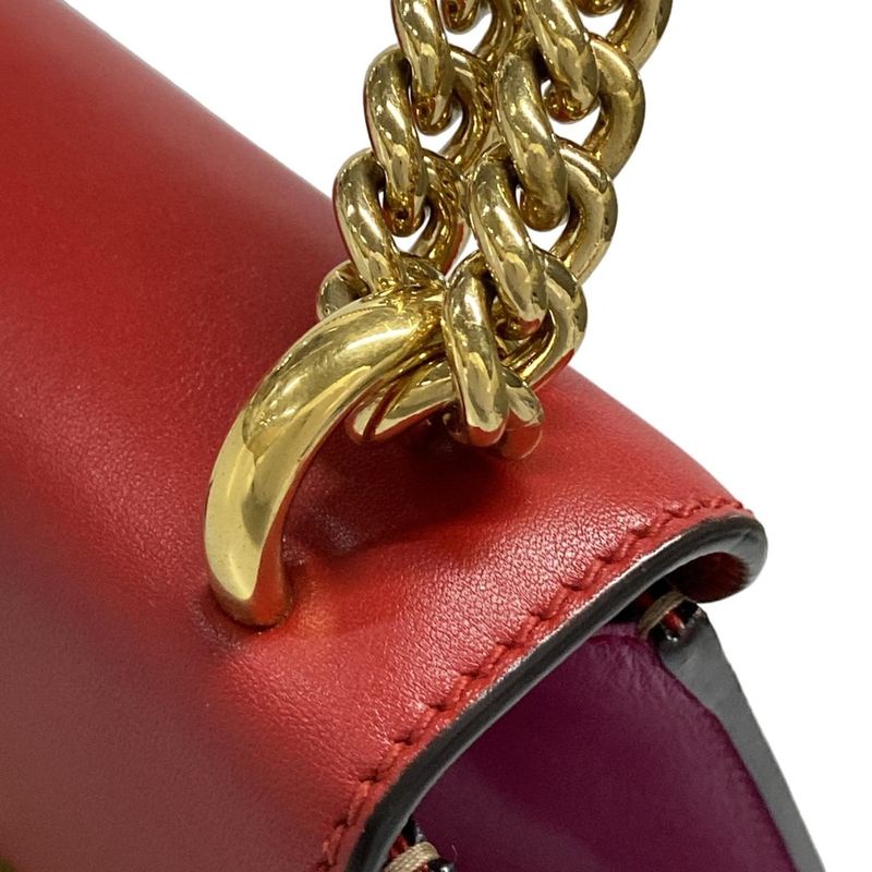 Gucci Shoulder Bag Padlock Small/gg Supreme 409487 Beige X Ebony X Multi Chain