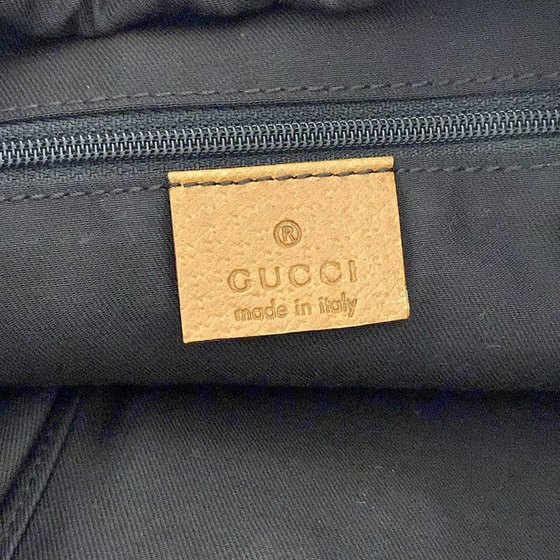 Gucci Tote Bag Abby/gg Pattern 130739 Beige/brown/orange Leather