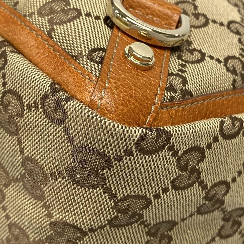 Gucci Tote Bag Abby/gg Pattern 130739 Beige/brown/orange Leather