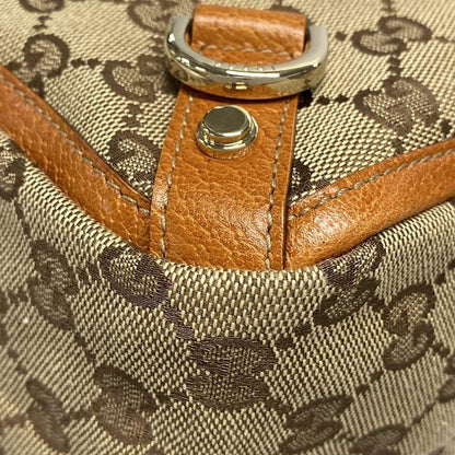 Gucci Tote Bag Abby/gg Pattern 130739 Beige/brown/orange Leather