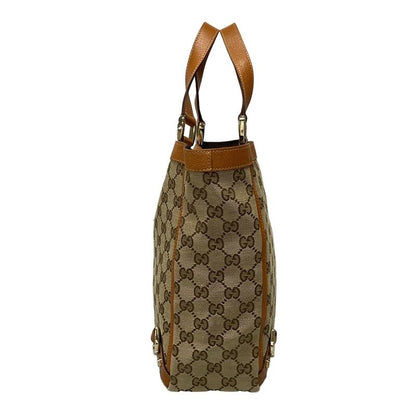 Gucci Tote Bag Abby/gg Pattern 130739 Beige/brown/orange Leather