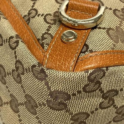 Gucci Tote Bag Abby/gg Pattern 130739 Beige/brown/orange Leather