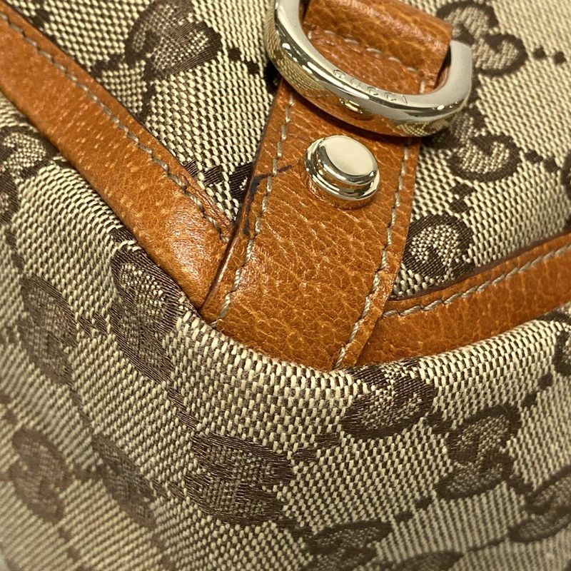 Gucci Tote Bag Abby/gg Pattern 130739 Beige/brown/orange Leather