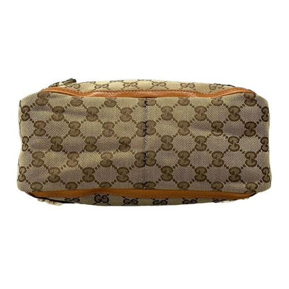 Gucci Tote Bag Abby/gg Pattern 130739 Beige/brown/orange Leather