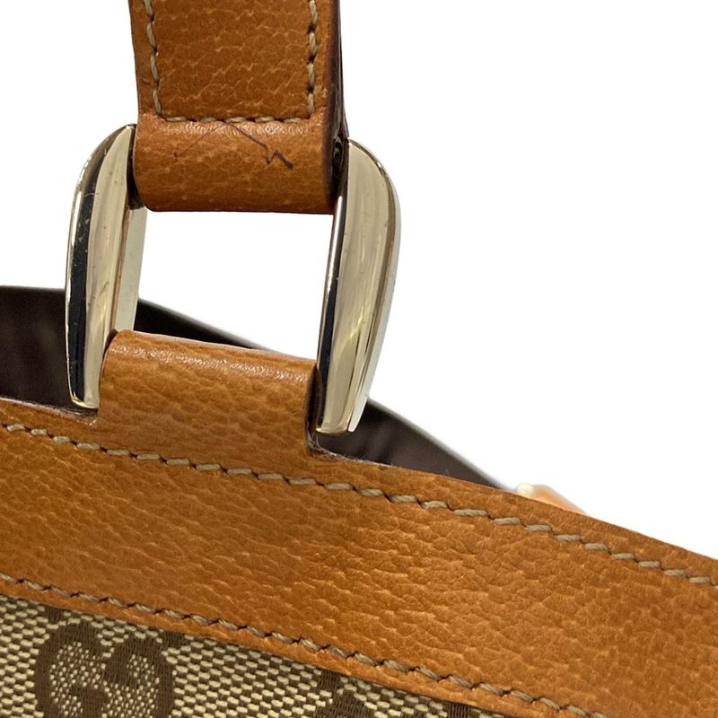 Gucci Tote Bag Abby/gg Pattern 130739 Beige/brown/orange Leather