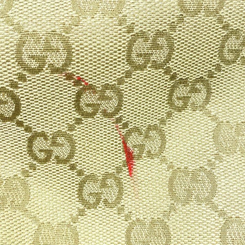 Gucci Shoulder Bag In GG Pattern 181092 Beige Gold And Pink Leather