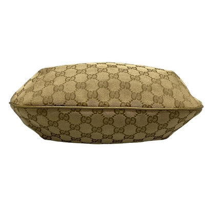 Gucci Shoulder Bag In GG Pattern 181092 Beige Gold And Pink Leather
