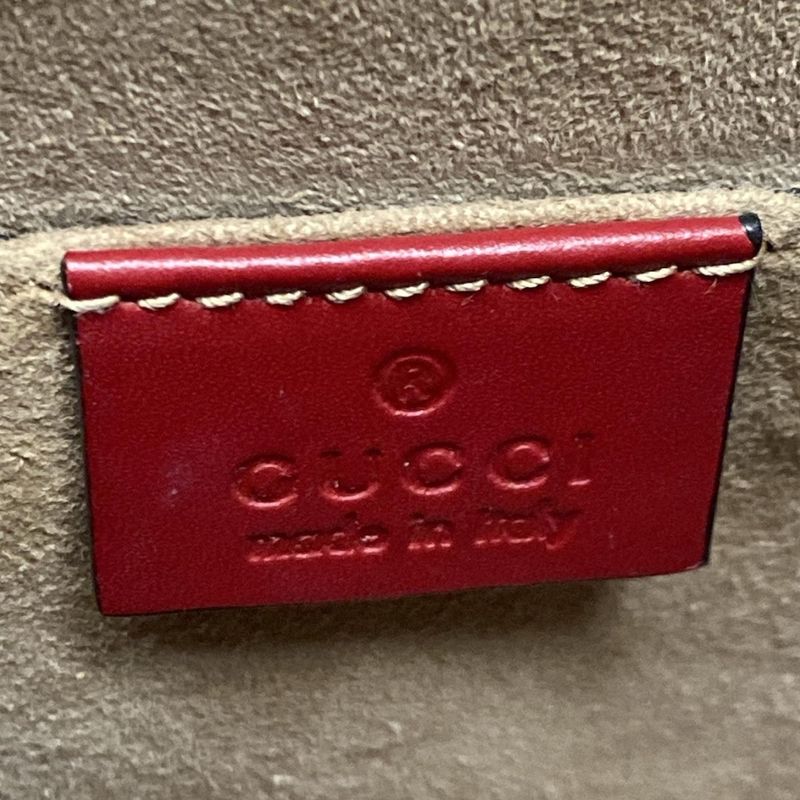 Gucci Handbag Sylvie 470270 Red Leather