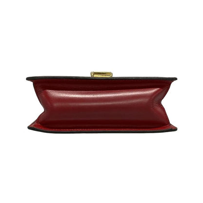 Gucci Handbag Sylvie 470270 Red Leather