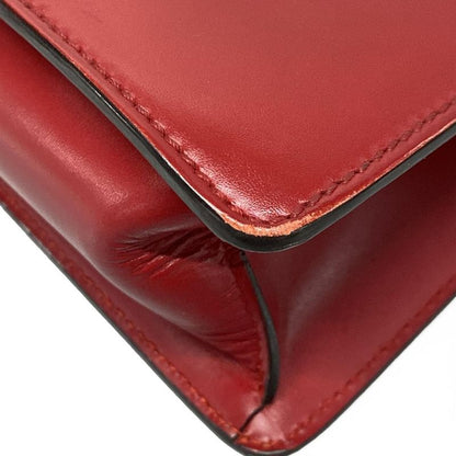Gucci Handbag Sylvie 470270 Red Leather