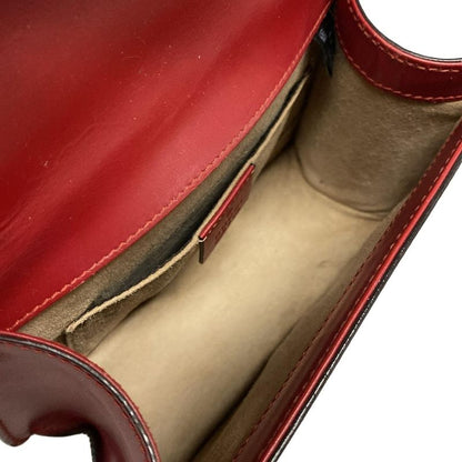 Gucci Handbag Sylvie 470270 Red Leather