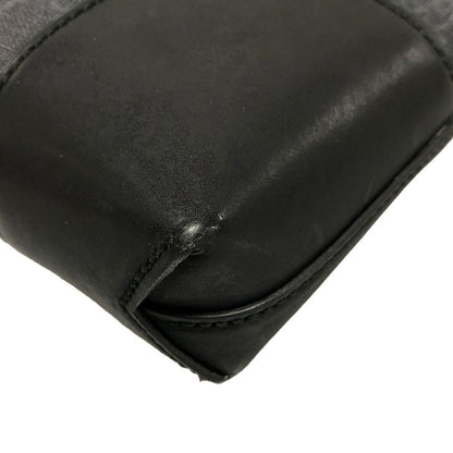 Gucci Shoulder Bag GG Supreme 474139 Dark Gray And Black Leather