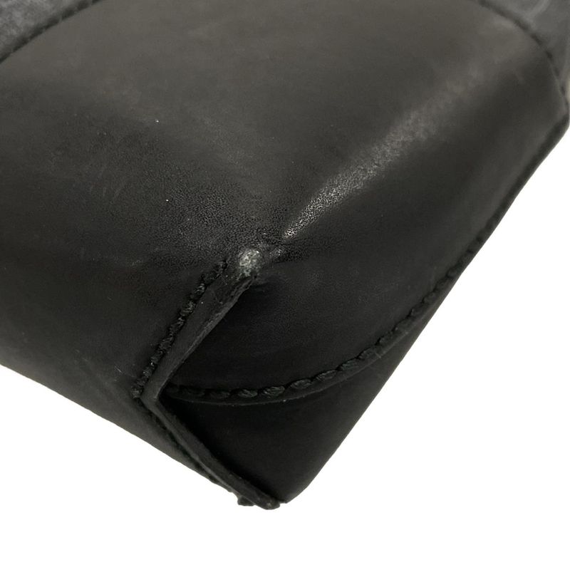 Gucci Shoulder Bag GG Supreme 474139 Dark Gray And Black Leather