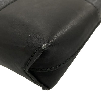 Gucci Shoulder Bag GG Supreme 474139 Dark Gray And Black Leather