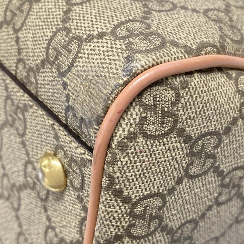 Gucci Handbag GG Plus GG Supreme 409529 Beige X Ebony X Multi Mini Boston /