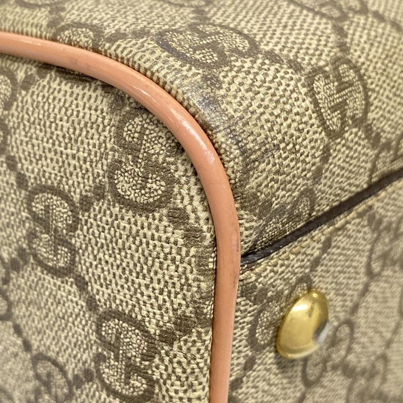 Gucci Handbag GG Plus GG Supreme 409529 Beige X Ebony X Multi Mini Boston /