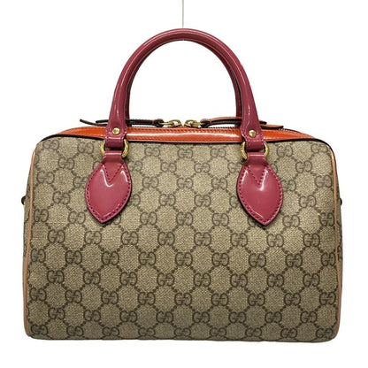 Gucci Handbag GG Plus GG Supreme 409529 Beige X Ebony X Multi Mini Boston /