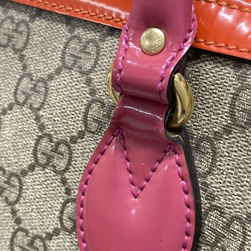 Gucci Handbag GG Plus GG Supreme 409529 Beige X Ebony X Multi Mini Boston /