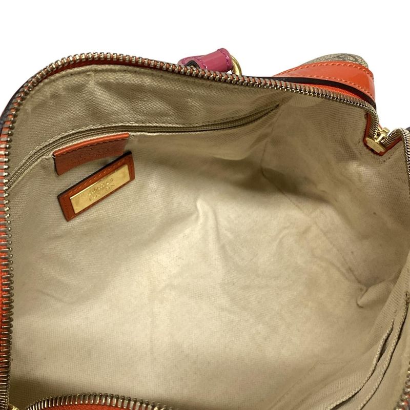 Gucci Handbag GG Plus GG Supreme 409529 Beige X Ebony X Multi Mini Boston /