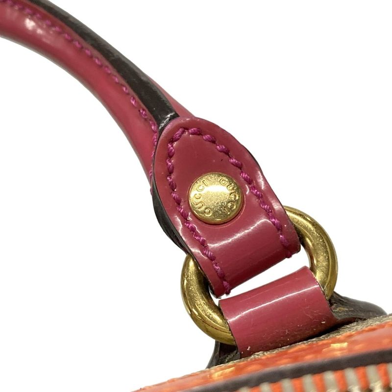 Gucci Handbag GG Plus GG Supreme 409529 Beige X Ebony X Multi Mini Boston /