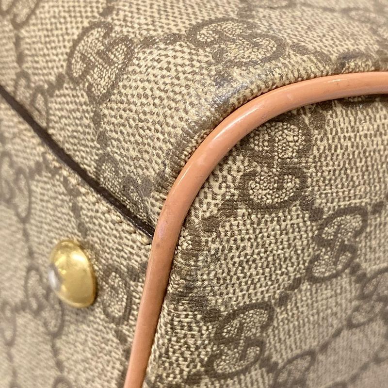 Gucci Handbag GG Plus GG Supreme 409529 Beige X Ebony X Multi Mini Boston /