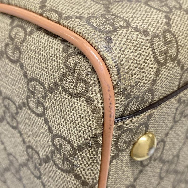 Gucci Handbag GG Plus GG Supreme 409529 Beige X Ebony X Multi Mini Boston /